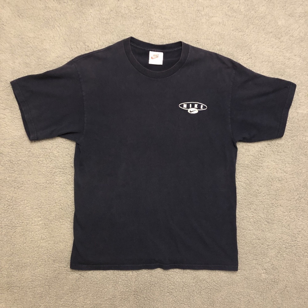 Vintage Y2K Nike Shirt Blue Size M Embroidered Swoosh Made In USA Clean